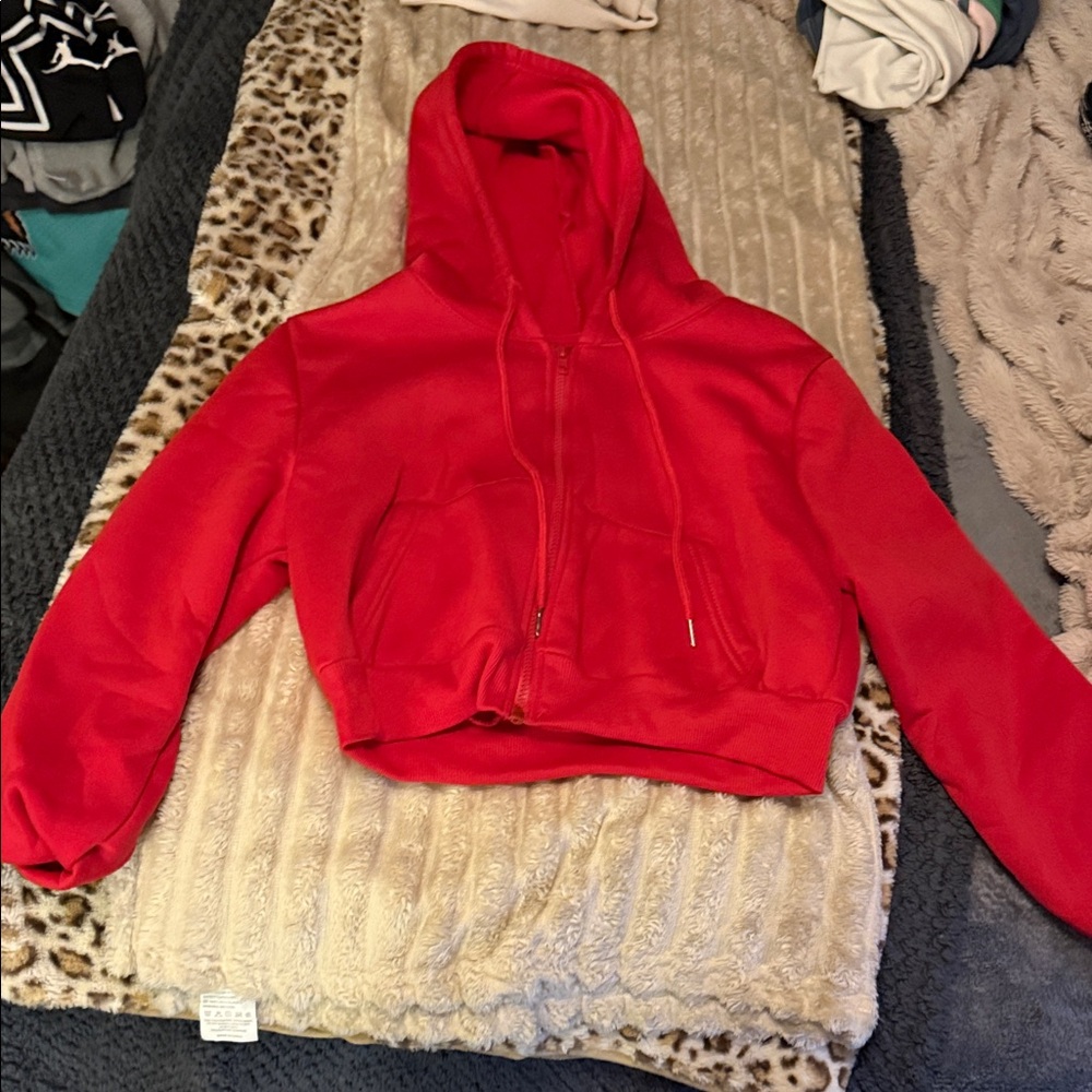 SHEIN Red Hooded Jacket